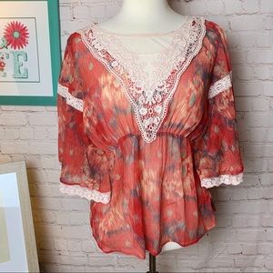 🎉HP🎉Free People | Top | Sz XS | Butterfly Sleeve